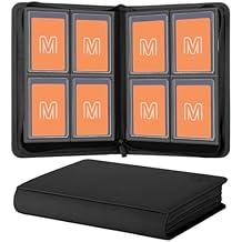 Toploader Binder,4-Pocket Side Load Trading Card Album, Holds 128 Cards with Double-Sided Pockets for MTG, Sports Cards, Top Loader Storage