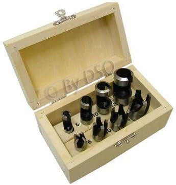 Toolzone 8Pc Wood Plug Cutters In Wood Box by Toolzone