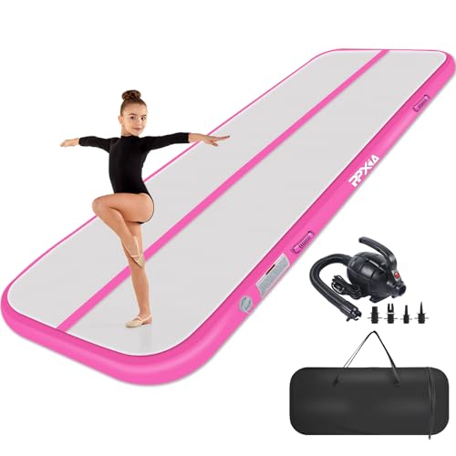 Air Tumble Track Mat 6.6ft 10ft 13ft 16ft 20ft Inflatable Gymnastics Tumbling Mat with Air Pump for Kids Adults, 48 inch Thick Gymnastic Mats for Home Use Gym Outdoor Cheerleading Training