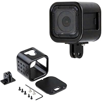CNC Aluminum Alloy Housing Sport Camera Shell Box Frame Mount Prevent Overheating Case for GoPro Hero 5 SessionHero 4 SessionBlack