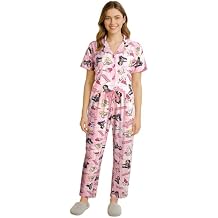 COCO BRANDS Scooby-Doo Smurfs Chucky Miffy Womens Pajama Sets - 2 Piece Button Down Sleep Shirt and Matching PJ Set