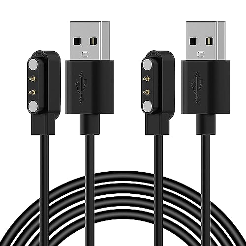Charging Cable Compatible for KOSPET Tank M1Tank M1 ProTank T1Magic 3Magic 4Rock Smartwatch, 3.3FT Replacement Magnetic USB Charging Charger Cord for KOSPET Smart Watch Accessories, Black
