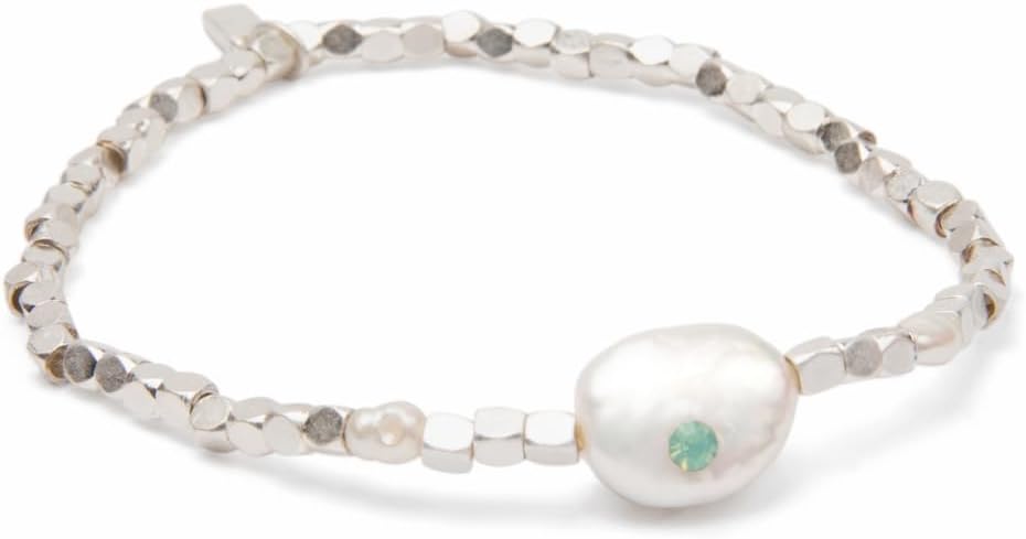 Scout Curated Wears - Pearl Affirmation Bracelet - Courage/Silver