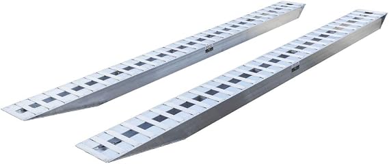 14' Pin-On Heavy Equipment 12,000 lb Loading Ramps Metallic