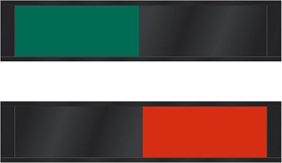 SmartSign Blank Slider Sign (Red/Green), 2.25" x 10", 60 mil Plastic Plate in Aluminum Frame with Foam Adhesive Backing, Privacy Slide Door Indicator - for Office, Workplace, Conference Room, USA-Made
