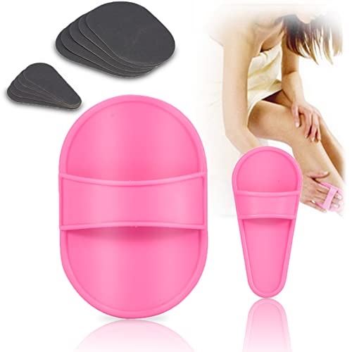 Hair Removal Exfoliating Pad Set, Body Depilation Pads with Replacement Sanding Pads, Physical Hair Removal Tool for Legs and Arms Skin Care