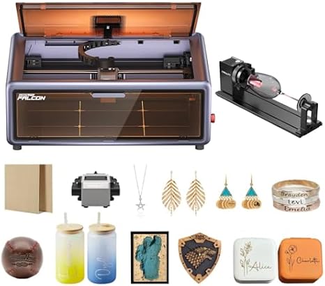 Creality Falcon A1 10W Laser Engraver Bundle with Rotary Roller Pro