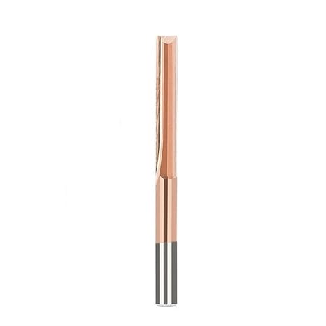 Double Flute Straight Bits CNC Router End Mill, 4mm 6mm Shank Straight Slot Milling Cutter 2 Flute Titanium Coated Carbide End Mill CNC Machining Milling Tool(Size:4x28mm)