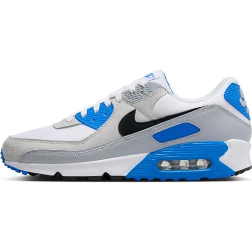 Nike Air Max 90 Mens Shoes FN6958-102, WhitePhoto BluePure PlatinumBlack Size 14