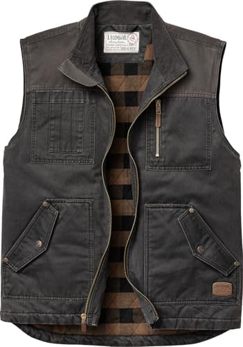Legendary Whitetails Mens Tough as Buck Vest for Men, Work Flannel Lined Hunting Outerwear, Casual Western Insulated Zip Up