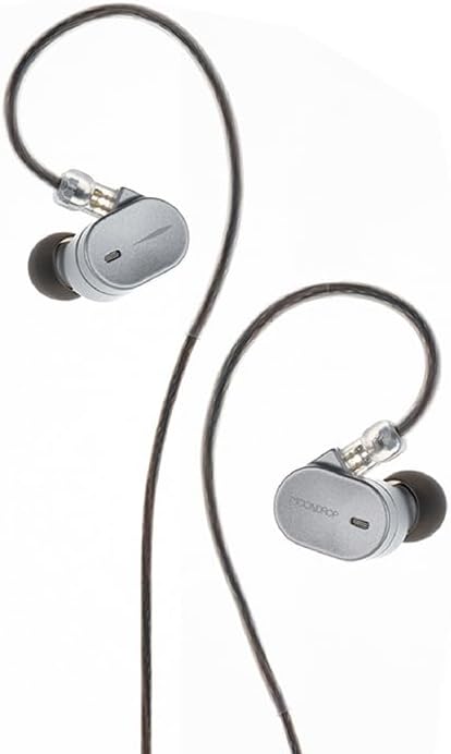 Moondrop CHU III IEM Earphones, Dynamic Driver In‑Ear Monitors, 0.78mm 2-Pin Detachable Cable HiFi Wired Earbuds (Silver)