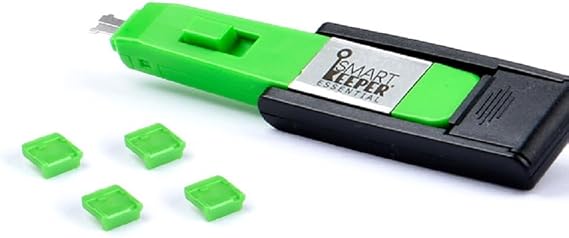 Mini USB-B Port Lock with Key, 4 Blockers 1 Key