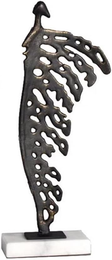 Iron Sculpture Home Decor, Figurines Decor for Shelves, Metal Hand-Painted Figure Statue, Small Decor Items for Shelf Bathroom, Home Decorations for Living Room Accents, Gift for Men