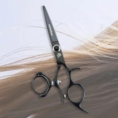 5.5 Swivel Thumb Hair Cutting Shears Japanese Hairdressing Scissors Flying Shears Rotary Hair Cutting Scissors Rotating Straight Clippers Finishing Trimmers