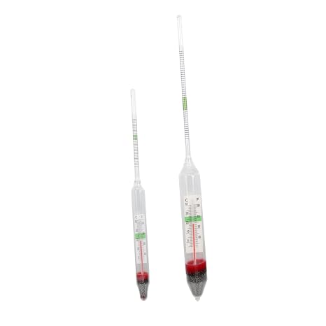 SUPVOX 1Set Aquarium Salinity and Thermometer Glass Hydrometer for Sea Water Testing Accurate Density Tester for Fish Tank Water for Aquaculture and Aquariums