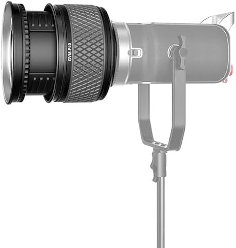 GVM F40 Fresnel Lens with Bowens Mount, Dual-Lens Design for COB Video Light, Continuous Output Lighting for Photography Filming, Lighting Shaping Tool for Video Recording