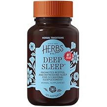 Herbs Etc. Deep Sleep Softgels - Holistic Rest Supplement for Restful Sleep - Chamomile, Lemon Balm Extract & Passionflower - Melatonin-Free, Gluten-Free - 120 Count (120 Servings)