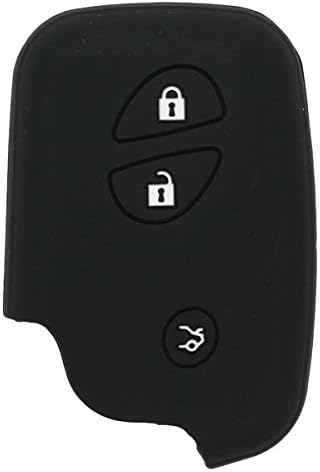Silicone Cover Protector Case Holder Skin Jacket Compatible with LEXUS Smart Remote Key Fob CV2411 Black