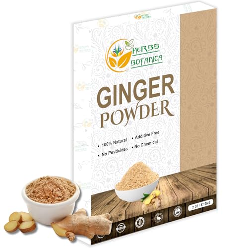 Herbs Botanica Ginger Powder Jenjibre En Polvo Premium Ground Ginger Root for Cooking, Baking, Smoothies & Spice Blends Finely Milled, Aromatic & Flavorful Spice 2 oz Pack