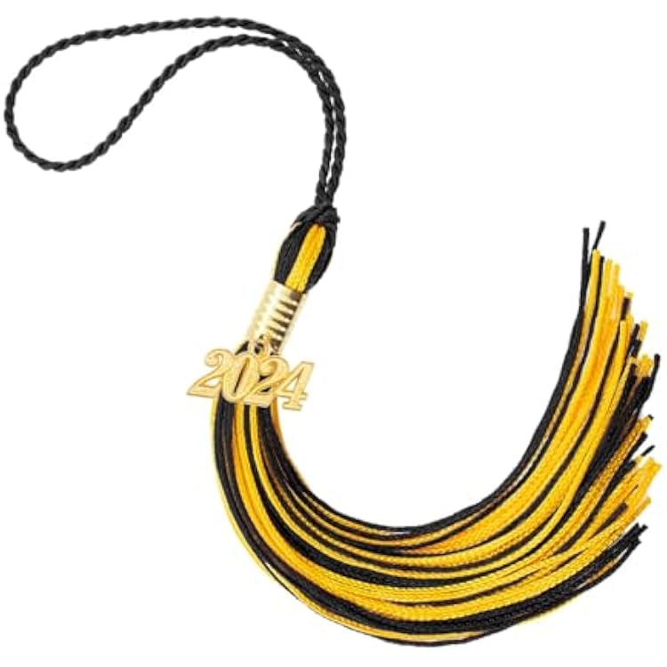 1 PCS Graduation Tassel 2024, 2024 Tassel Graduation, 2024 Graduation Tassel, Graduation Cap Tassel, 2024 Tassel with The 2024 Year Charm, 2024 Graduation Hat Decoration Tassel Black and Gold