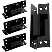 5 Inch Hidden Door Hinge, Black 304 Stainless Steel Heavy Duty Invisible Hinge 120 Degree 3mm Thicknesse 4 PCS