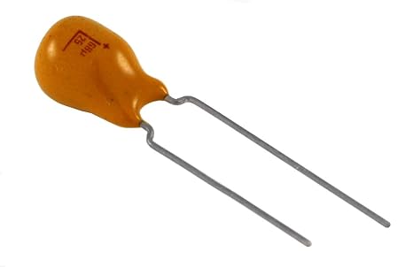 NTE Electronics TD6.8M25 Series TD Solid Tantalum Capacitor, Radial Lead, 6.8 F Capacitance, 20% Tolerance, 25V