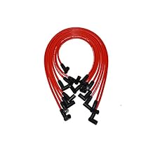 A-Team Performance 8.0mm Plug Wire Set - Red Heat-Resistant Silicone Wire & Boots - Spiral Copper & EMI Shielding - Plug Set for Performance - Compatible with Chevrolet & GMC Small Block V8 283-400