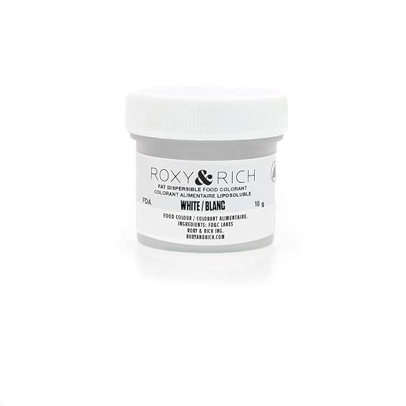 Roxy & Rich Fat Dispersible Food Coloring, 10 Grams White