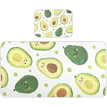 Cute and Cartoonish Green Avocado Cooling Baby Mattress pad Cover 28" x 52" Ultra Soft Mattress Protector Pads for Baby&Toddler