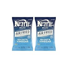 Kettle Brand Potato Chips,Air Fried Sea Salt & Vinegar Kettle Chips,6.5 Oz Bag,(Pack of 2)