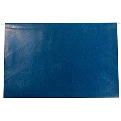 Ruby Paulina 11x17 Hanging File Folders 25 Pack Tabloid Size Hanging File Folder Organizer with Plastic Tabs Blue 11 x 17 Folder for Filing Cabinets, Bins, Drawers, and Organizers