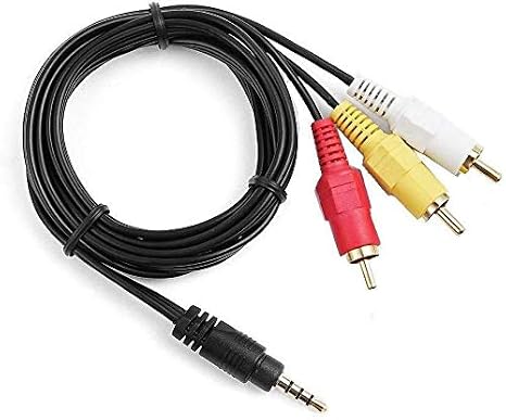 New A/V to 3 RCA Audio Video AV Cable Cord for Canon Mini DV Camera Camcorder MiniDV ZR MV Series, MV300i MV400 MV400i MV500 MV500i MV600 MV600i MV630 MV930i MV940 MV900i MV930 MV900 MV850i