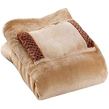 Firlar Heated Blanket, USB Flannel Small Shawl Throw Blanket with Hand Pocket Warm Knee Foot Shawl Plush Knee Warmer Electric Heated Blanket for Home Office Car, 24x32 Inch