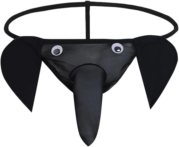 Men's Elephant Funny Thongs Low Waist G-String Underwear