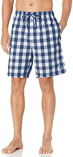 Nautica Men's Soft Woven 100% Cotton Elastic Waistband Sleep Pajama Short