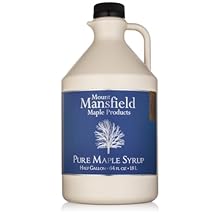 Mansfield Maple Pure Vermont Maple Syrup in Plastic Jug Grade A Amber Rich, Half Gallon