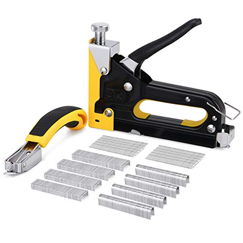 Kohree Staple Gun, 3 in 1 Stapler Heavy Duty with 3000 PCS Staples and Staple Remover, Manual Steel Stapler Gun for Wood, Upholstery, Carpentry, Decoration, Father Day Gifts
