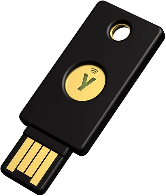 Yubico - YubiKey 5 NFC - Two Factor Authentication USB and NFC Security Key, Fits USB-A Ports and Works with Supported NFC Mobile Devices - Protect Your Online Accounts with More Than a Password