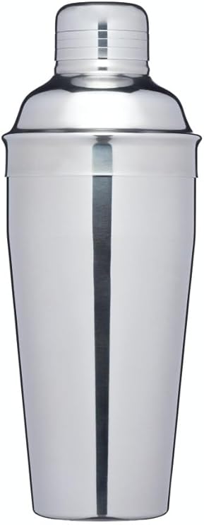 BarCraft Double-Walled Insulated Stainless Steel Cocktail Shaker with Recipe Leaflet, 500 ml (17.5 fl oz)
