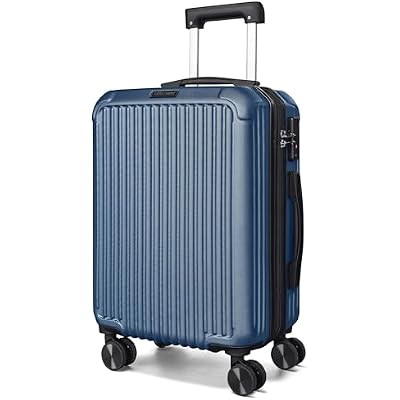 LIGHT FLIGHT Carry On Luggage 22x14x9 Airline Approved, Durable Hard Shell Carry On Suitcases with Wheels, Expandable Hardside Lightweight Travel Luggage with TSA Lock, Royal Blue