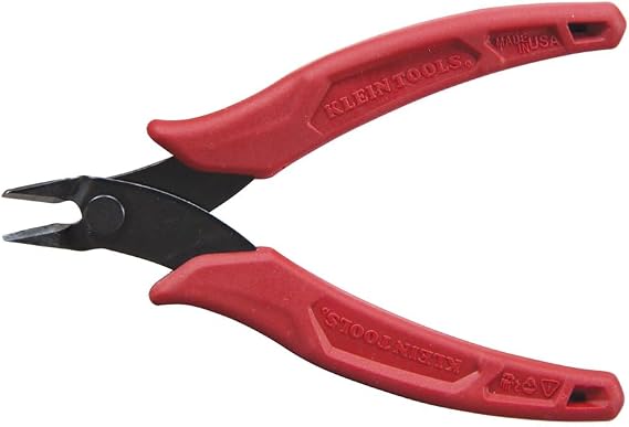 Klein Tools D275-5 Diagonal Flush Cutters, Made in USA, Micro Wire and Compact Zip Tie Cutter, Ultra-Slim Precision for Work in Confined Areas, 5-Inch