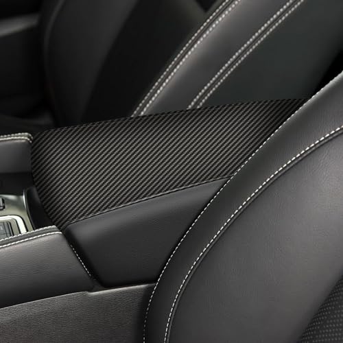 AOMSAZTO Carbon Fiber Armrest Covers for 2016-2023 Nissan Maxima Black