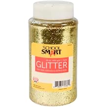 School Smart Craft Glitter, 1 Pound Jar, Gold