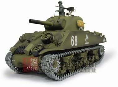 1/16 US M4A3 Sherman Tank (105mm Howitzer) Air Soft RC Battle Tank Smoke & Sound (Upgrade Version w/ Metal Gear & Tracks)