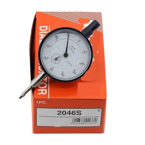 2046S Standard Plunger Dial Indicator, 10mm Gauge, Test Inspection Dial Gauge