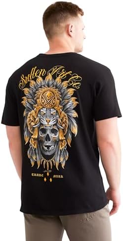Sullen Mens Tiger King Exclusive Tattoo Lifestyle Graphic Premium Short Sleeve Tee Black
