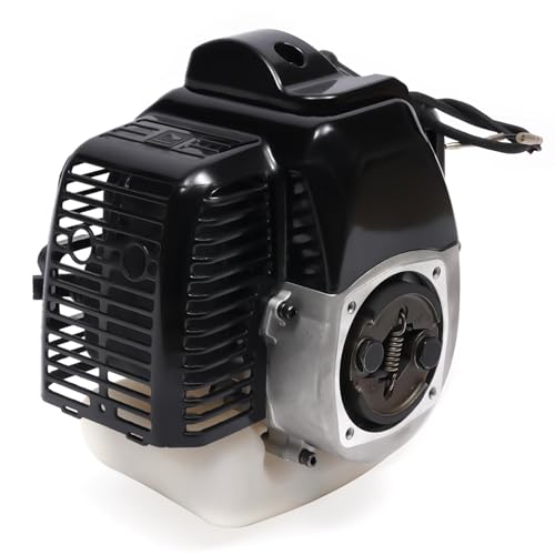 49CC 2 Stroke Engine Motor for Pocket Bike ATV Mini Dirt Bike Scooter, Pull Start Engine Motor Single Cylinder Air Cooling Motor with Fuel TankBlack