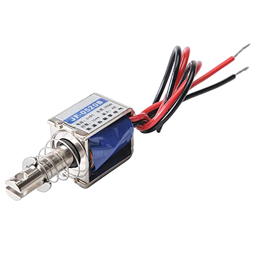 Fielect DC 6V 4N Push Pull Type Solenoid Electromagnet, Frame Type Solenoid Electromagnet Linear Motion, JF-0520B