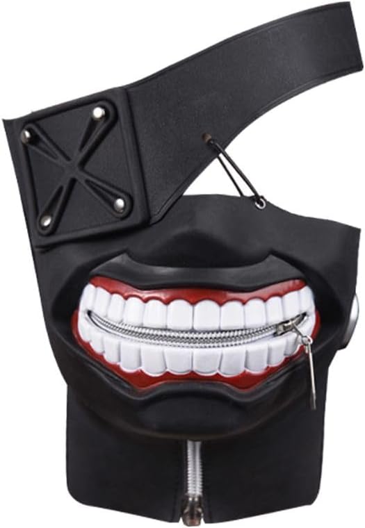 Zhongkaihua Tokyo Ghoul Mask - Kaneki Ken Cosplay Face Mask Zipper Fancy Dress Costume Props Masquerade Halloween Easter
