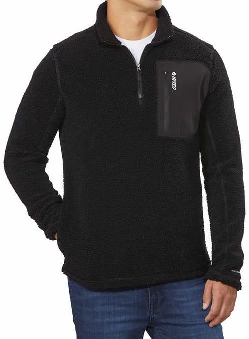 HI-TEC Mens 14 Zip Pullover (XXL, Black)